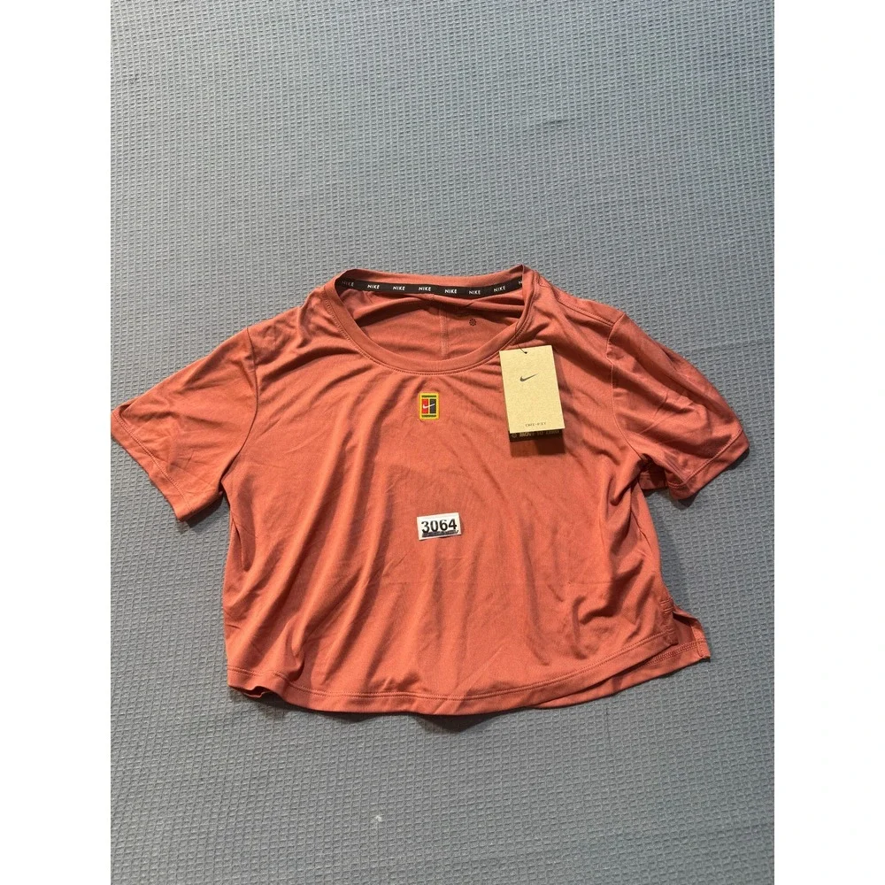 Nike Court Dri-FIT Tennis Top Womens Small Orange